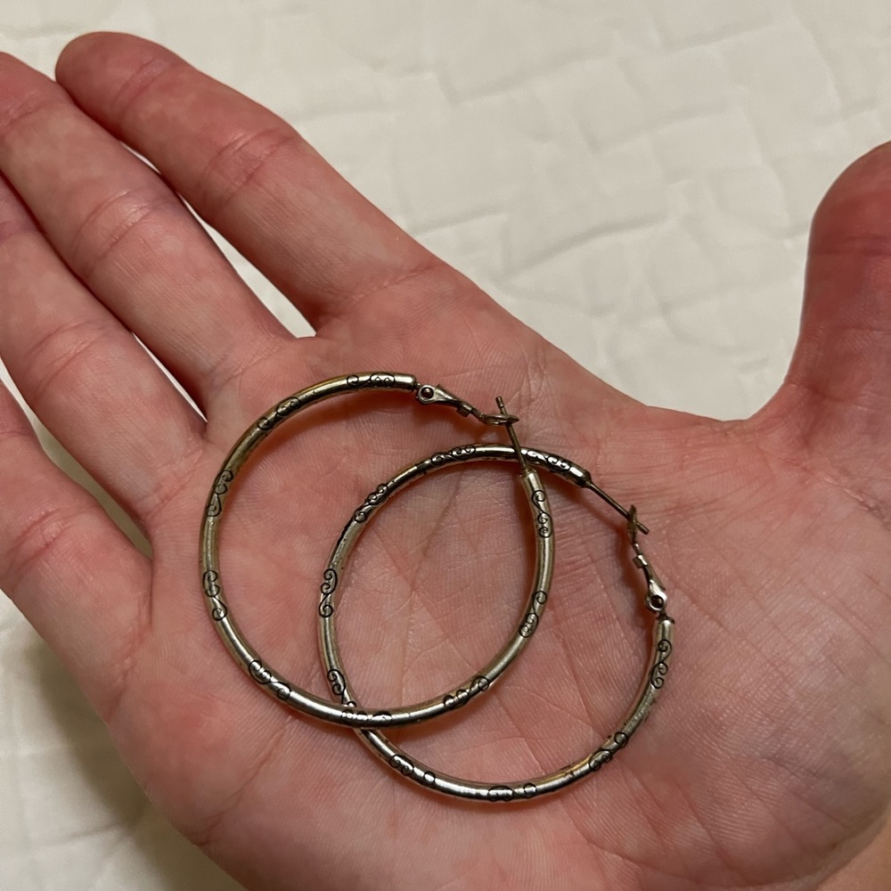 Brighton Large Earring Charm Hoops